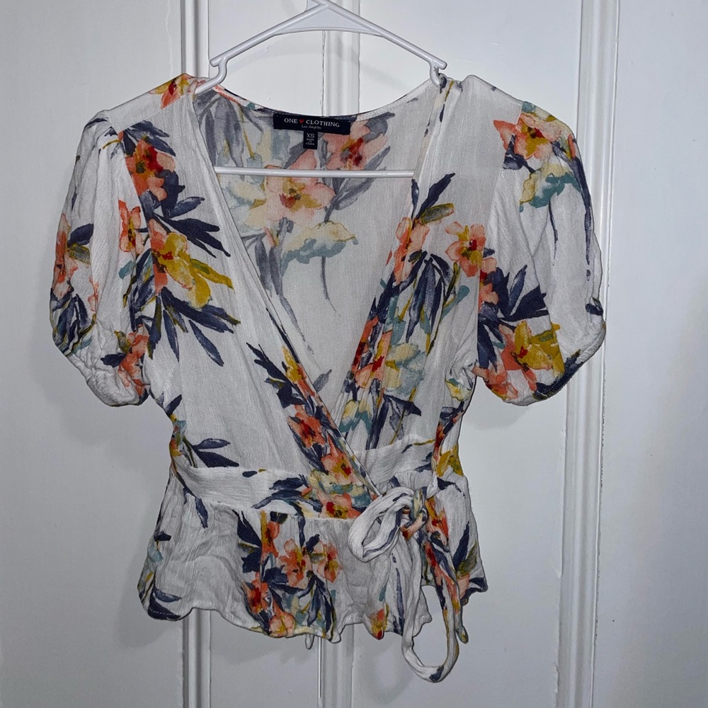 Floral Tie Shirt